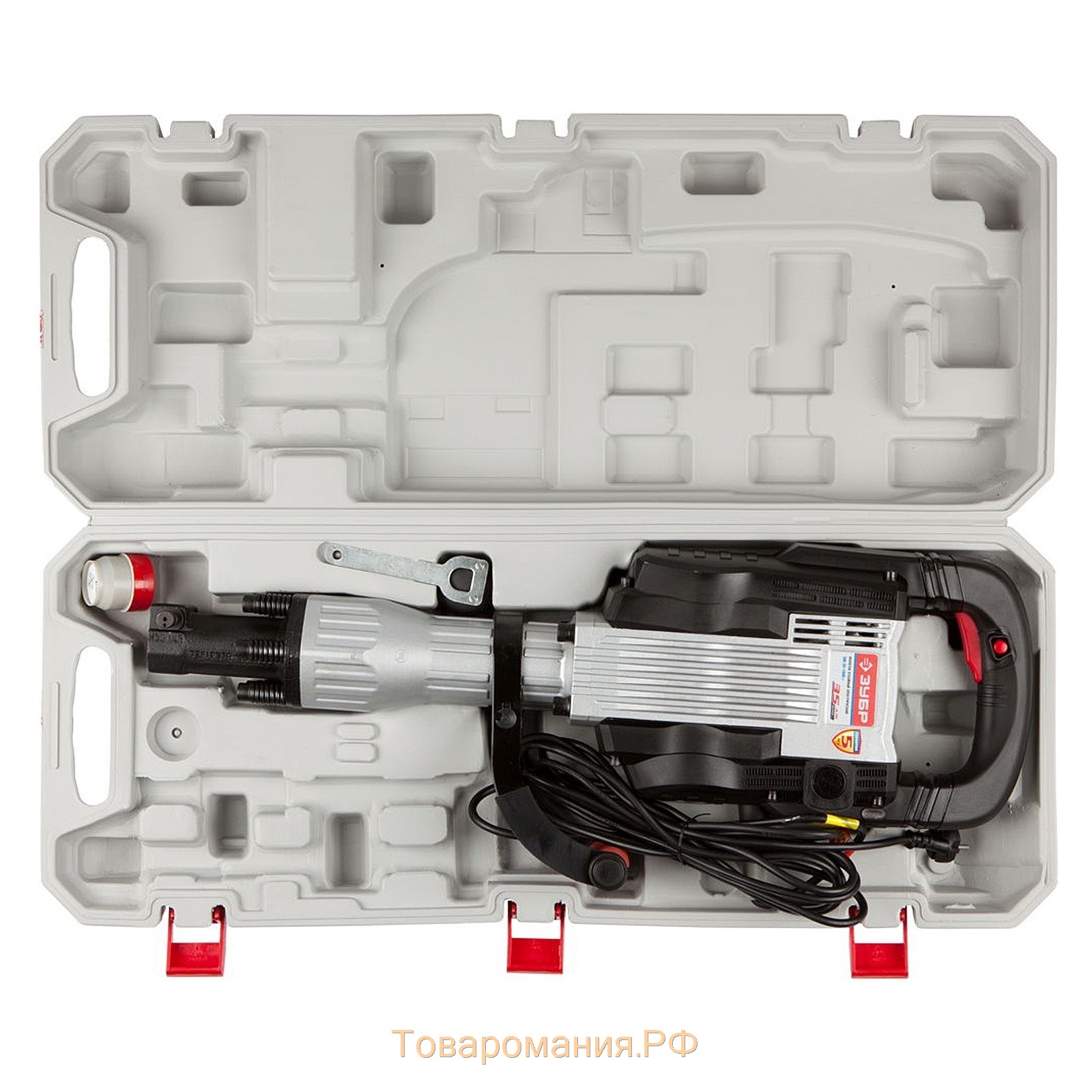Молоток отбойный "ЗУБР" по бетону, HEX-30, 35 Дж, 15 кг, 1300 уд/мин, 1600 Вт, в кейсе