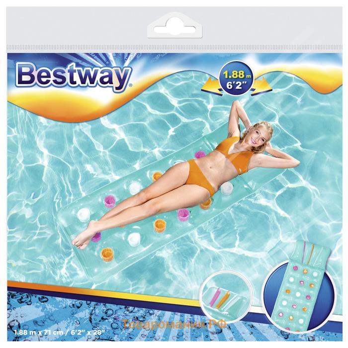 Матрас для плавания, 188 х 71 см, цвет МИКС, 43014 Bestway