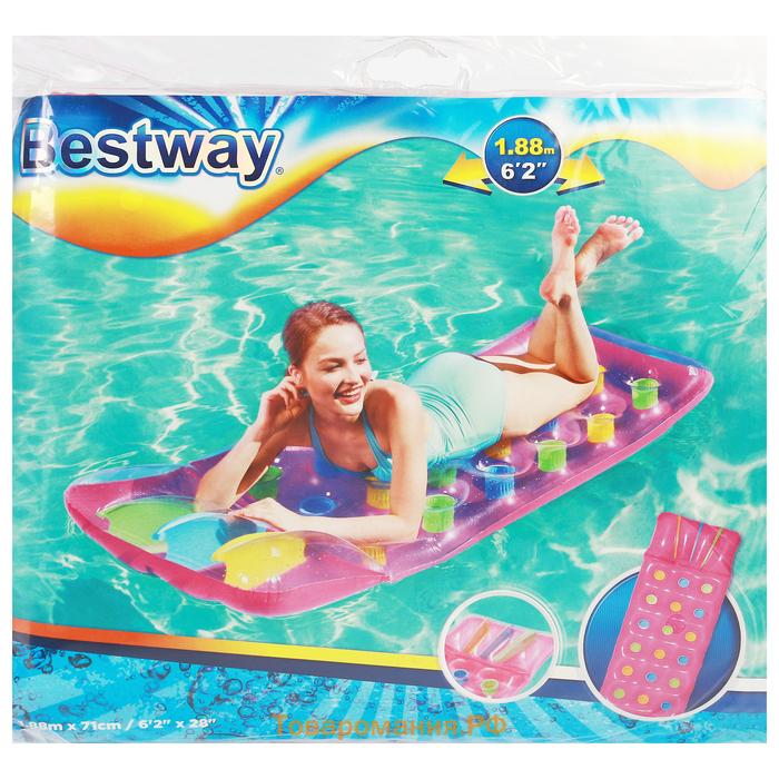 Матрас для плавания, 188 х 71 см, цвет МИКС, 43014 Bestway
