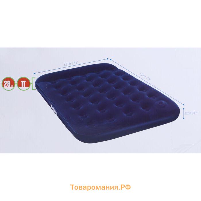 Матрас надувной Bestway Pavillo, 191×137×28 см, с встроенным ножным насосом, 67225