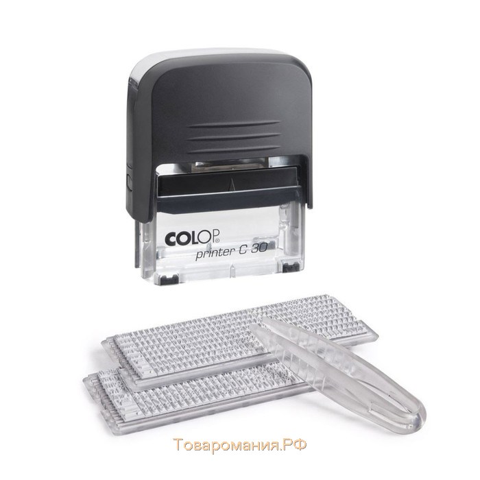 Штамп автоматический самонаборный COLOP Printer С30-SET Compact, 5 строк, 2 кассы, чёрный