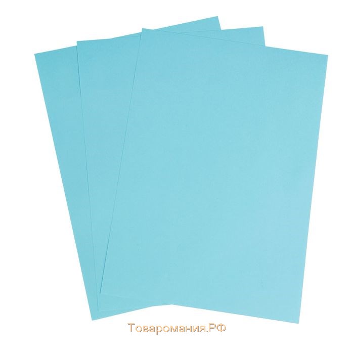 Бумага цветная А4, 50 листов Calligrata Интенсив, голубая, 80 г/м²