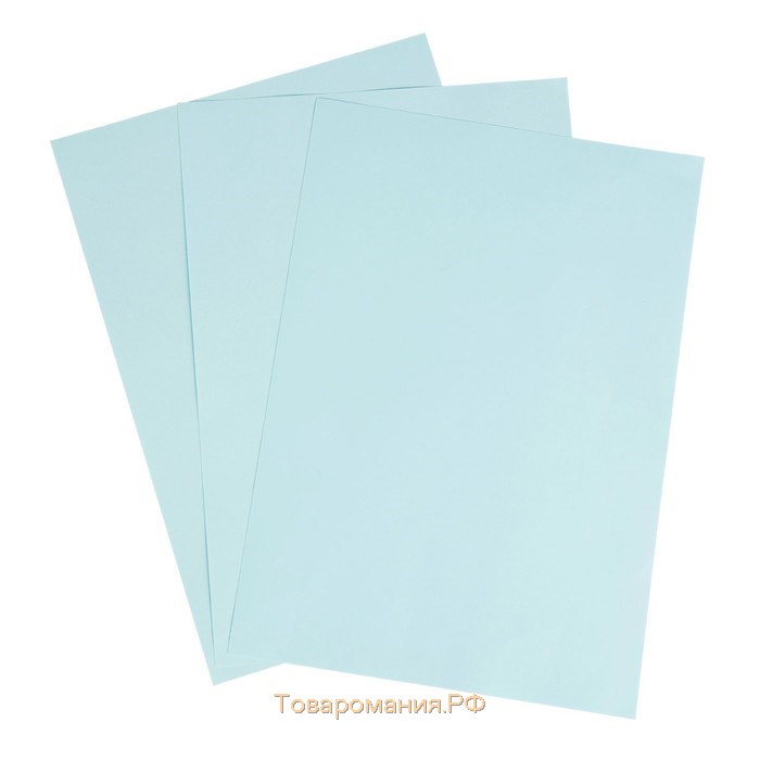 Бумага цветная А4, 50 листов Calligrata Пастель, голубая, 80 г/м²