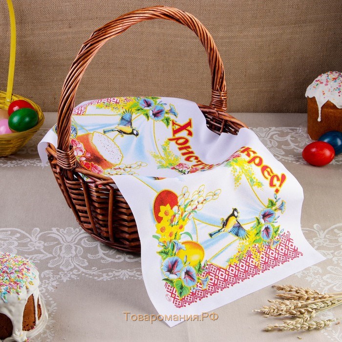 Рушник пасхальный «Синицы», 65 × 30 см