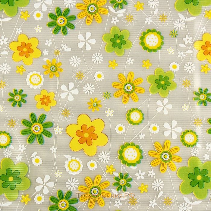 Коврик противоскользящий «Жёлтые цветы», 45×100 см