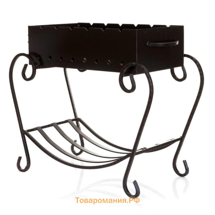 Мангал 500, 60×33×56 см, 8 кг, толщина металла 2.5 мм, низкая подставка