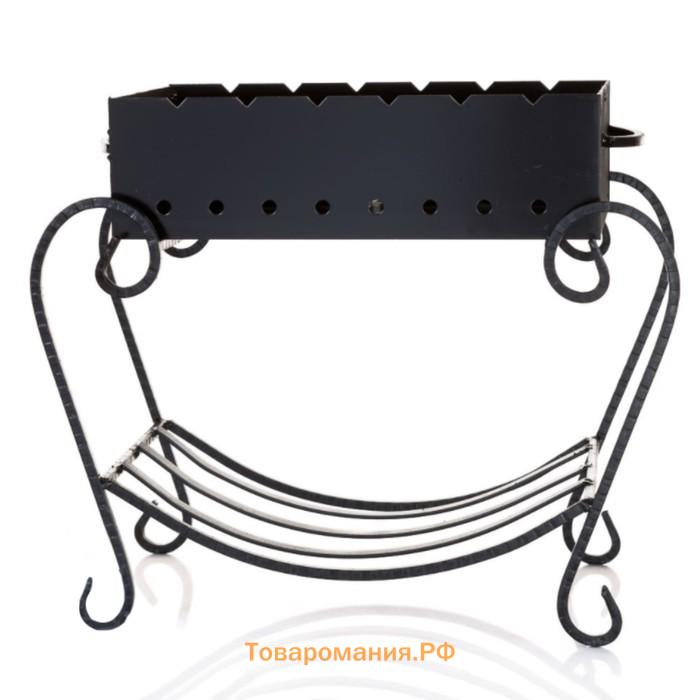 Мангал 500, 60×33×56 см, 8 кг, толщина металла 2.5 мм, низкая подставка