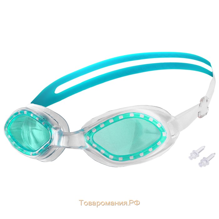 Очки для плавания детские ONLYTOP, беруши, цвета МИКС