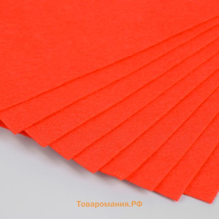 Фетр мягкий "Красный" 1 мм (набор 10 листов) формат А4