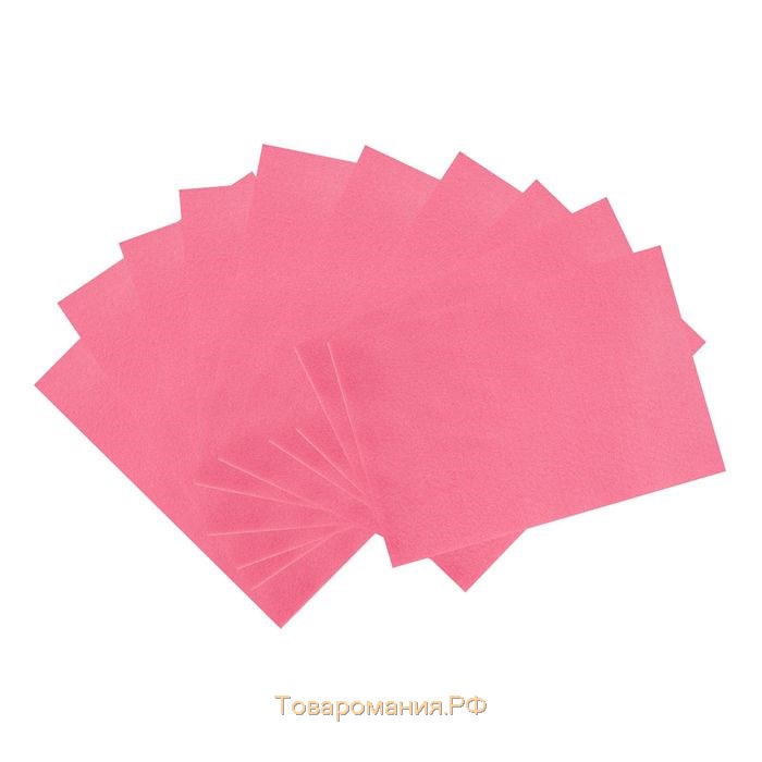 Фетр мягкий "Розовый" 1 мм (набор 10 листов) формат А4