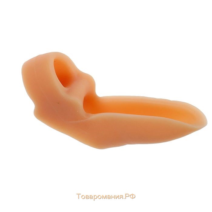 Корректоры - разделители для пальцев ног, с накладкой на косточку большого пальца, 2 разделителя, силиконовые, 7 × 5 × 2,5 см, пара, цвет бежевый