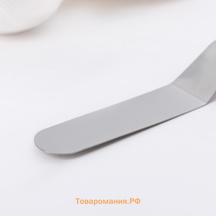 Кондитерская лопатка - палетка, изогнутая, 26.7 см, рабочая часть 14.5 см, чёрная