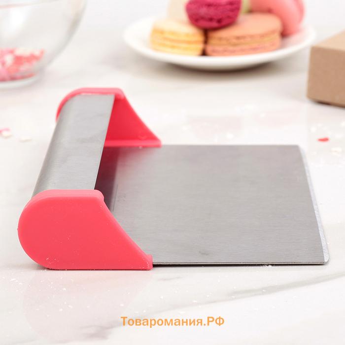 Шпатель кондитерский с размерной линейкой, 15.5×13 см, МИКС