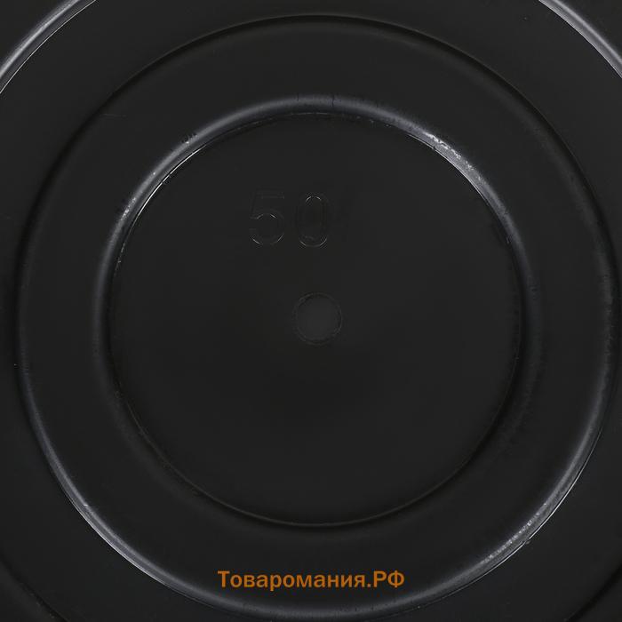 Бак хозяйственно - бытовой, 50 л, полипропилен, с крышкой, чёрный