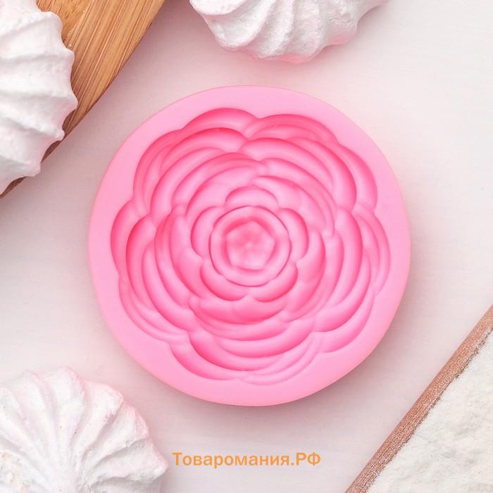 Молд «Прекрасная роза», силикон, 5.7×5.7×1.2 см, МИКС