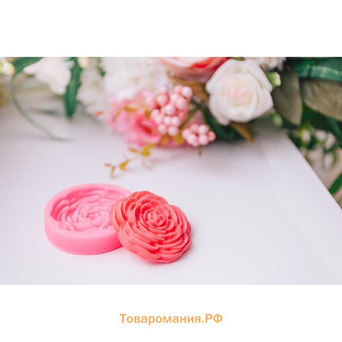 Молд «Прекрасная роза», силикон, 5.7×5.7×1.2 см, МИКС