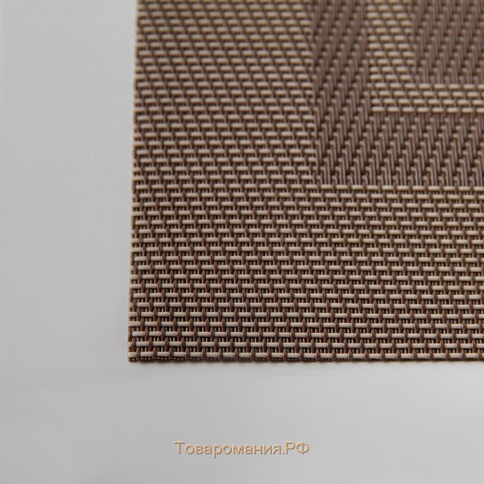 Салфетка сервировочная на стол «Окно», 45×30 см, цвет коричневый