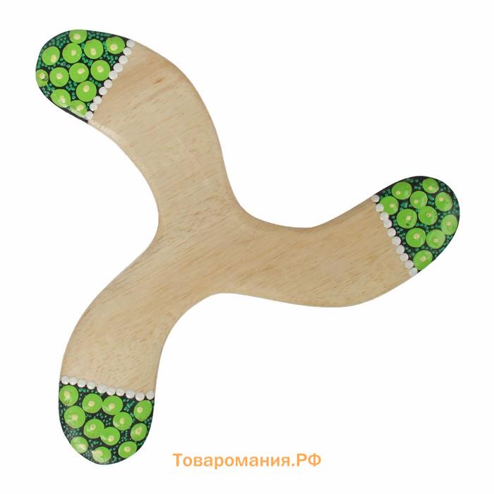Сувенир «Бумеранг тройной с точечной росписью», 23×23×1 см, МИКС