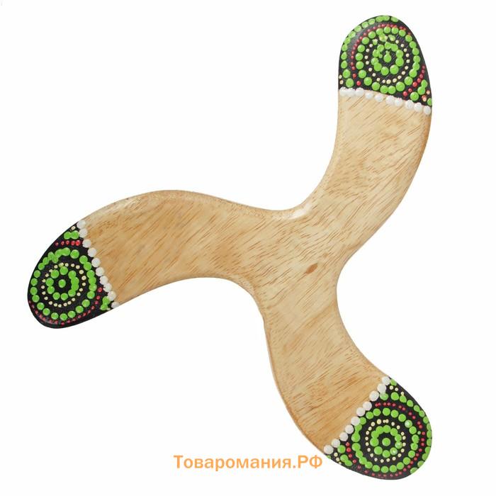 Сувенир «Бумеранг тройной с точечной росписью», 23×23×1 см, МИКС