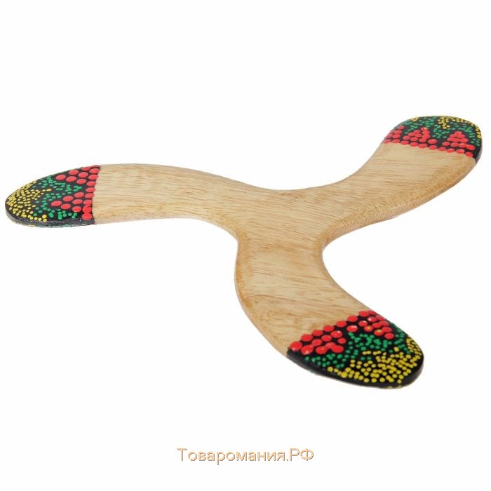 Сувенир «Бумеранг тройной с точечной росписью», 23×23×1 см, МИКС