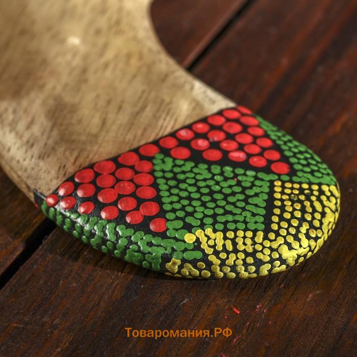 Сувенир «Бумеранг тройной с точечной росписью», 23×23×1 см, МИКС