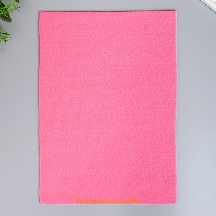 Фетр "Ярко-розовый" 1 мм (набор 10 листов) формат А4
