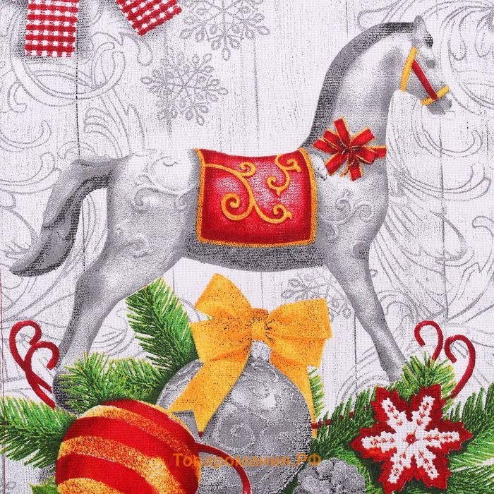 Полотенце кухонное «. Новогодние игрушки», 35×60 см, 160 г/м²