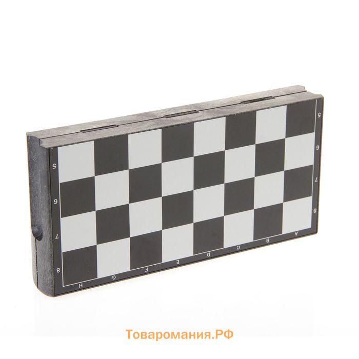 Шахматы магнитные, 19.5×19.5 см, чёрно-белые