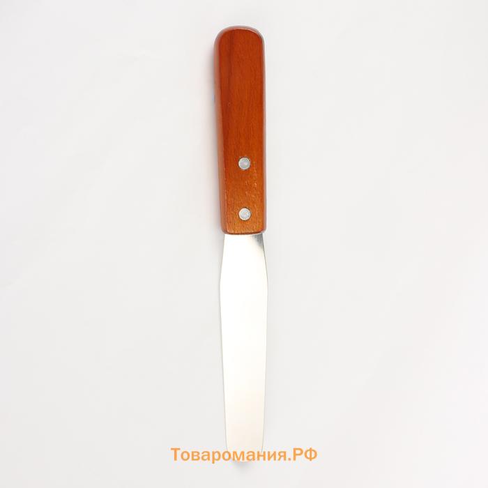 Кондитерская лопатка - палетка, прямая, 27 см, рабочая часть 15 см, коричневая