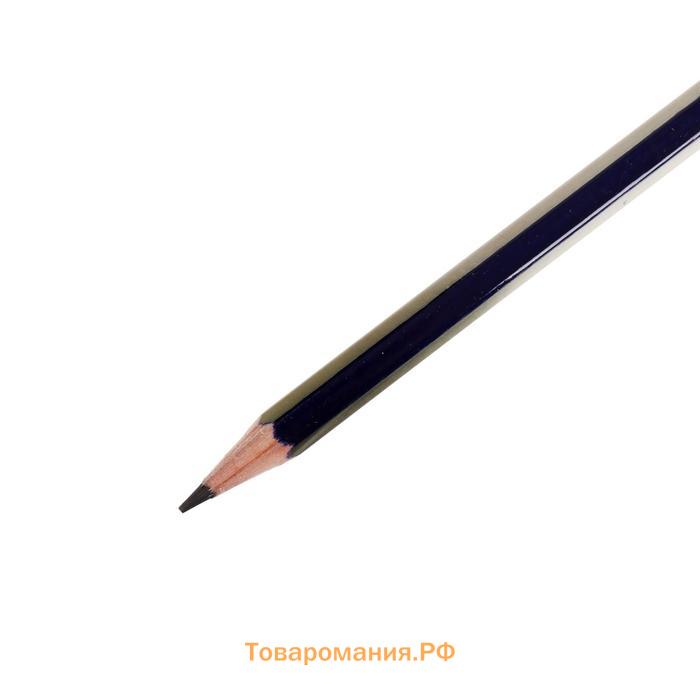 Карандаш чёрнографитный Faber-Castell GOLDFABER 1221 3B, шестигранный, цена за 1 шт