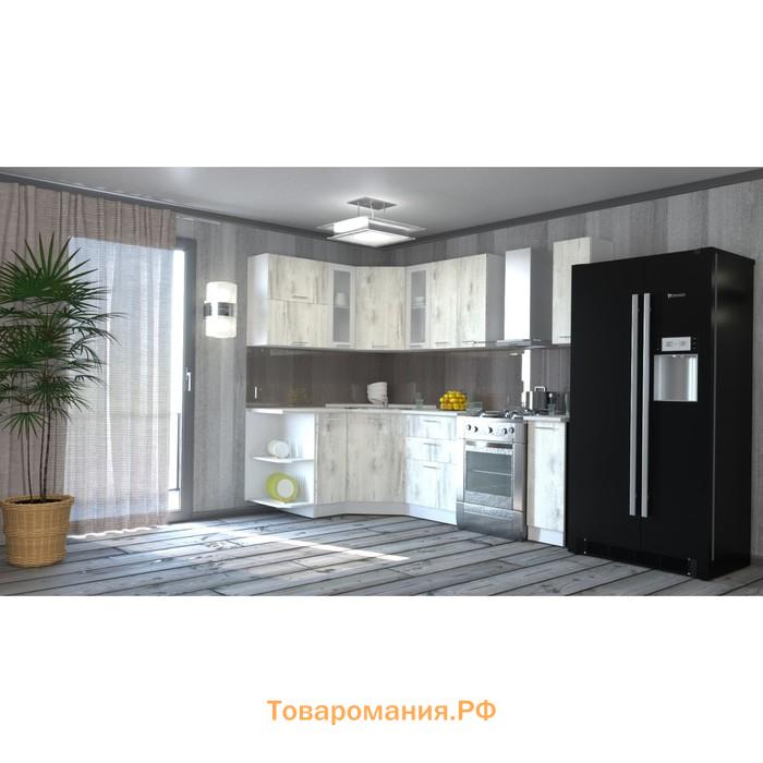 Кухонный гарнитур «Алина оптима», 1500×1800 мм,, цвет белый/пайн белый