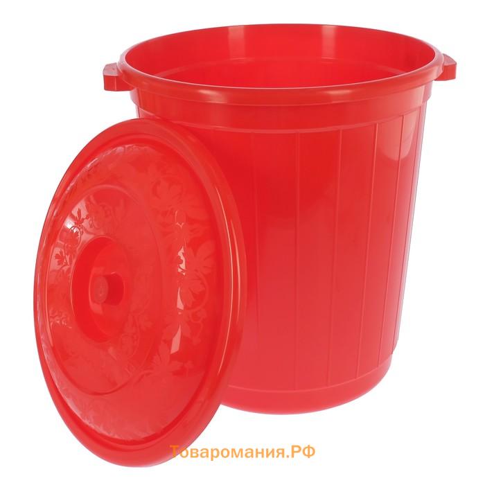 Бак пищевой, 80 л, пластиковый, с крышкой, МИКС