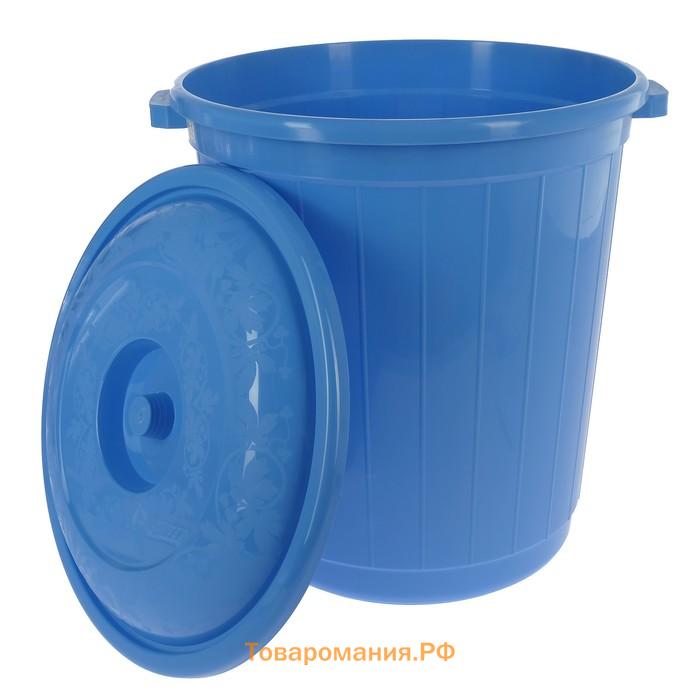 Бак пищевой, 80 л, пластиковый, с крышкой, МИКС