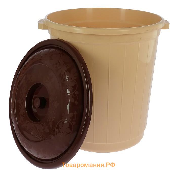 Бак пищевой, 80 л, пластиковый, с крышкой, МИКС