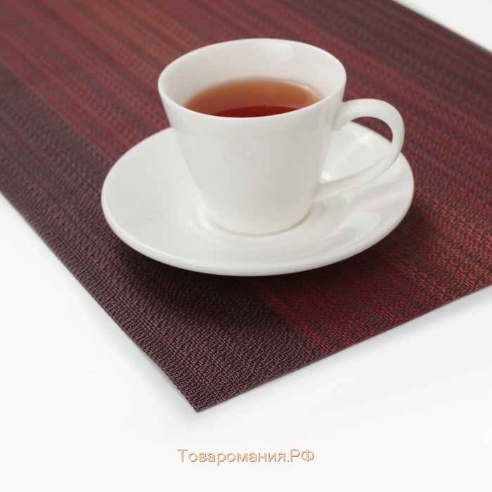 Салфетка сервировочная на стол «Вензеля», 45,5×30 см, цвет бордовый