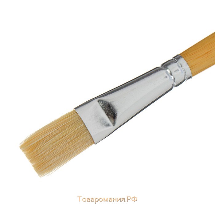 Кисть Щетина Плоская ЗХК "Сонет" № 9, d=15 мм, длинная ручка