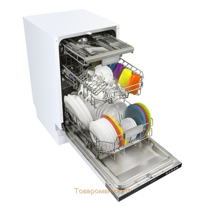 Посудомоечная машина Maunfeld MLP-08B, класс A++, 10 комплектов, «луч на полу»