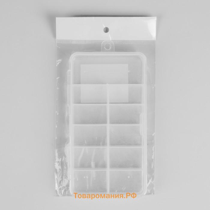 Органайзер для хранения мелочей, с подвесом, 11 ячеек, 14.5×8×1.7 см, прозрачный