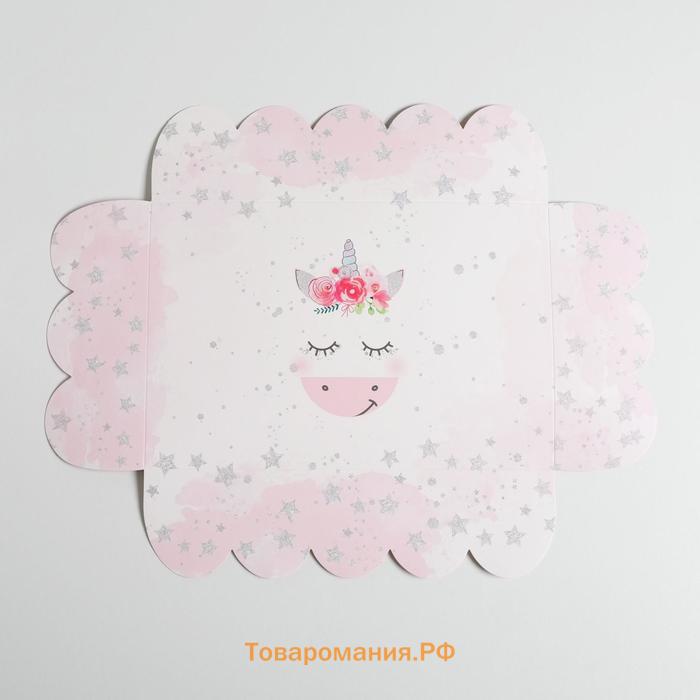 Коробка для печенья, кондитерская упаковка с пластиковой крышкой, «Чудесных мгновений», 20 х 30 х 8 см