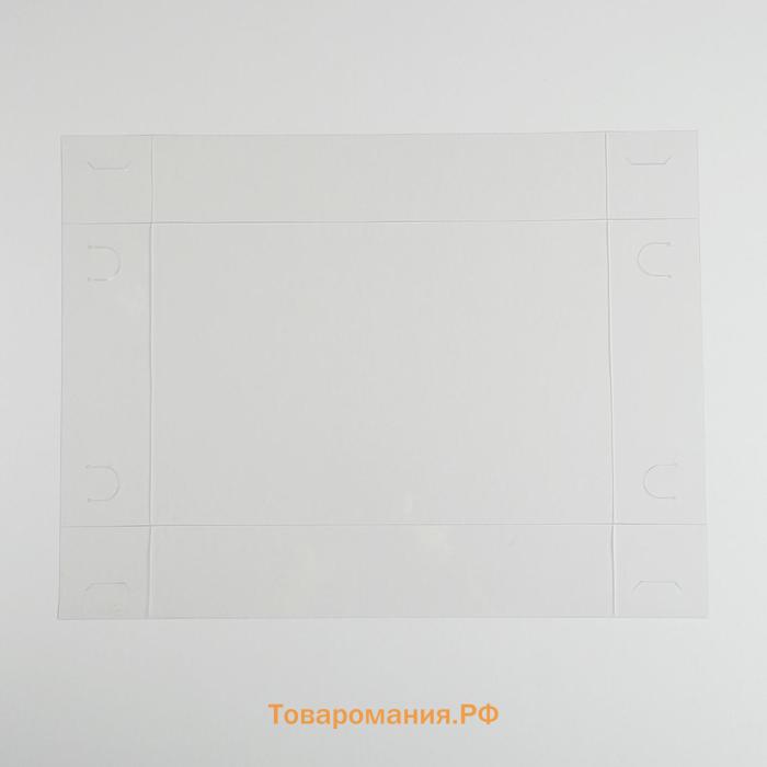 Коробка для печенья, кондитерская упаковка с пластиковой крышкой, «Чудесных мгновений», 20 х 30 х 8 см