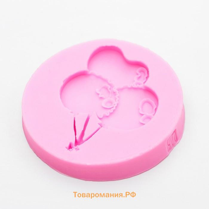 Молд «Шарики», силикон, d=6.5 см, розовый