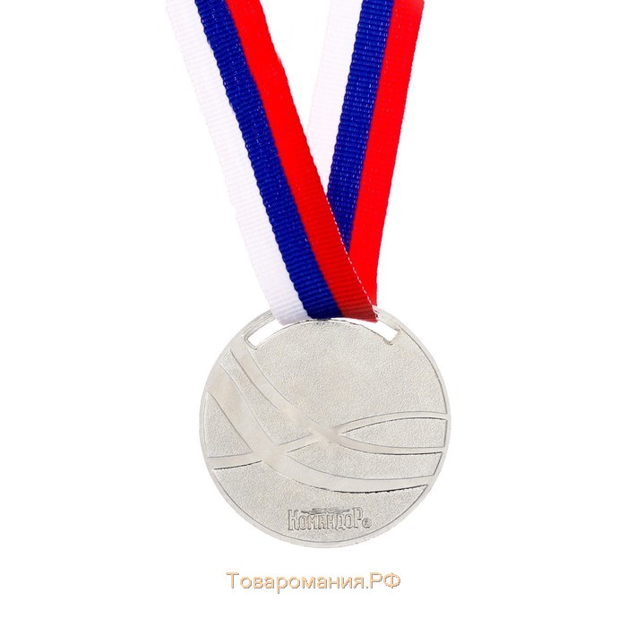 Медаль тематическая 139 «Футбол», d= 5 см. Цвет серебро. С лентой