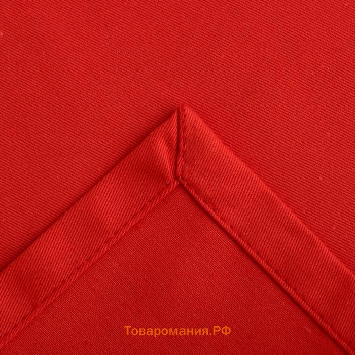 Салфетка декоративная "" "Новый Год" 40х40 см, цвет красный, 100% хлопок, саржа, 250гр/м2