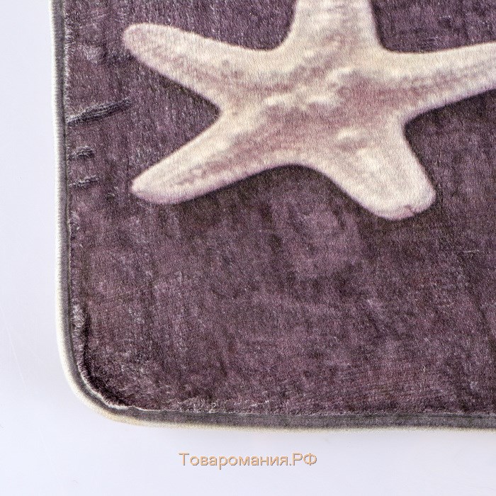 Набор ковриков для ванной и туалета  «Звёзды», 2 шт: 40×50, 50×80 см