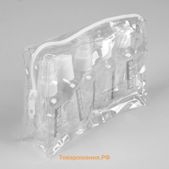 Набор для хранения, в чехле, 5 предметов, с разметкой, белый, прозрачный