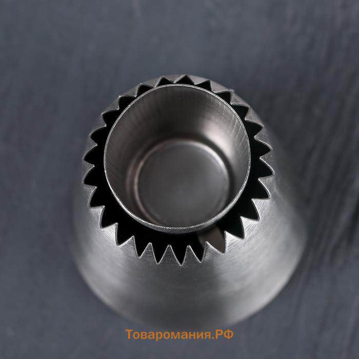 Насадка кондитерская «Безе», d=4.2 см, выход 2.7 см, нержавеющая сталь