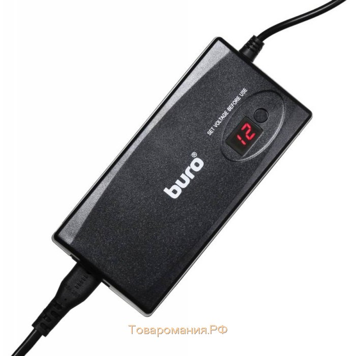 Адаптер питания Buro BUM-1245M90, ручной, 90Вт, 12В-24В 11-переходников, 3.5A 1xUSB, 1A