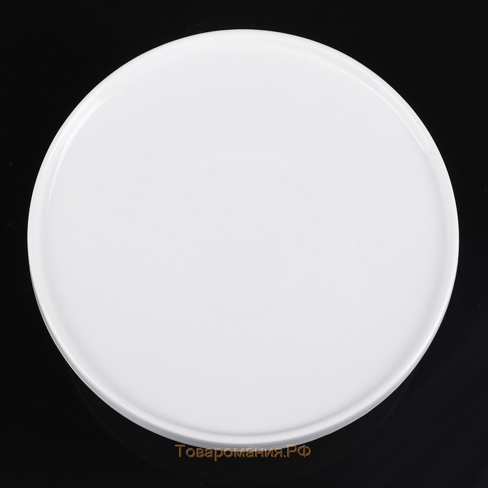 Подставка для тортов и десертов фарфоровая «Глория», d=16,5 см, цвет белый