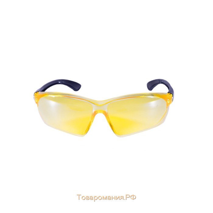 Очки защитные желтые ADA VISOR CONTRAST А00504, поликарбонат, защита от УФ 100%, чехол