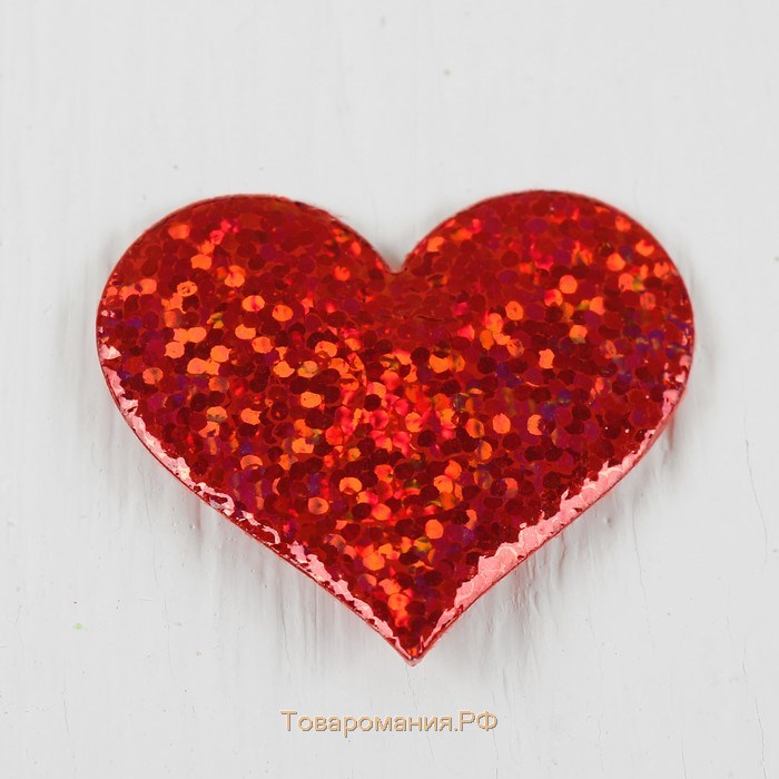 Сердечки декоративные, набор 20 шт., размер 1 шт: 3,5×2,5 см, цвет красный